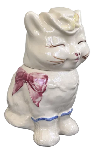 1940s Shawnee “Puss ’n Boots” Kitty Cookie Jar – Vintage Usa Pottery