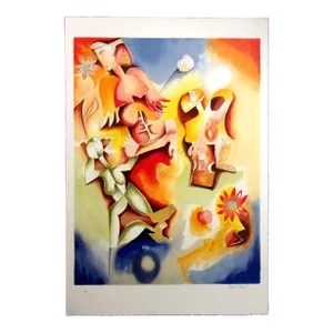 Alexandra Nechita "Angel Dance" Signed Art Lithograph