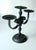 Mid-Century Modern Wrought Iron Candle Holder 3 Arms by Heibi - Vintage For Sale - Image 3 of 8