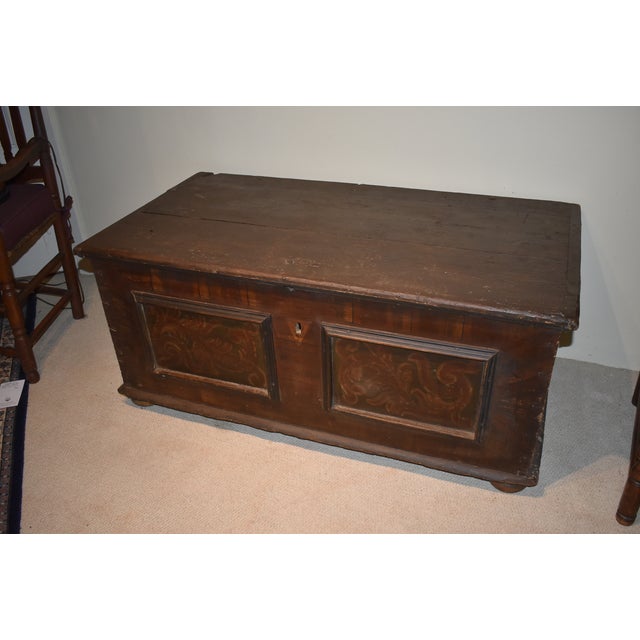 Country Grain Painted Blanket Chest For Sale - Image 10 of 10