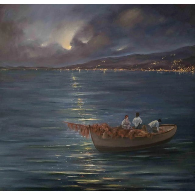Lights in the Gulf of Naples is an original oil on canvas realized by the italian painter Adriano Bernetti da Vila. The...
