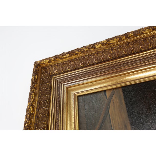 Brown Belgian Artist, Baroque Scene, 1991, Oil on Canvas, Framed For Sale - Image 8 of 11