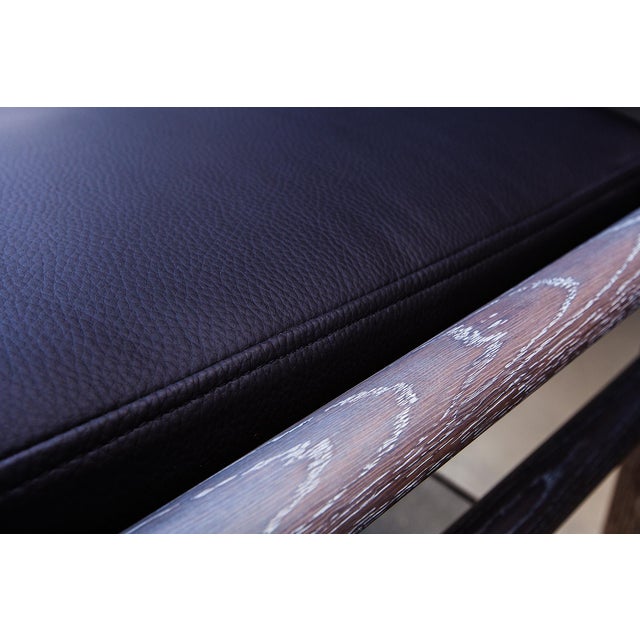 Richard Wrightman "Chatwin" Counter Chairs in White Oak and Leather For Sale - Image 9 of 15