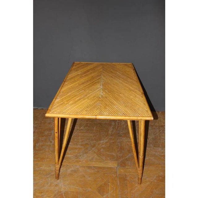 Rattan Table, 1950s For Sale - Image 4 of 9