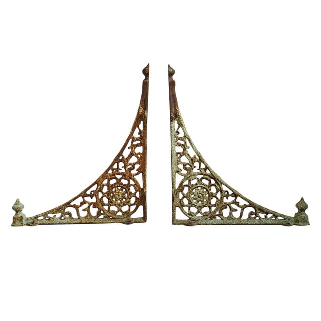 Metal Six Old Architectural Brackets For Sale - Image 7 of 7