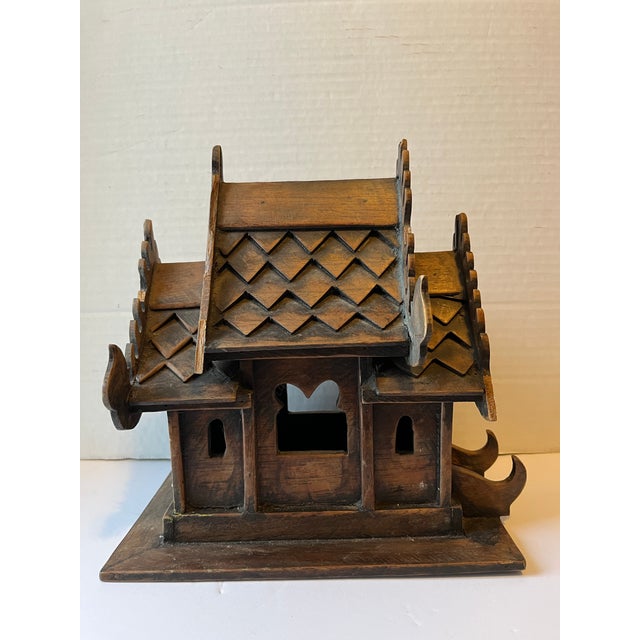 Folk Art Teak Spirit House For Sale - Image 3 of 8