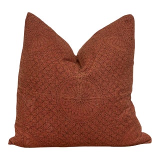 Umber Hand-Stitched Pillow Cover For Sale