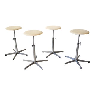 1965 Martela Oy of Finland Swivel Task Stools - Set of 4 For Sale