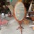 Wood Vintage 1930s Standing Mirror With Mercury Beveled Glass and Wooden Marquetry For Sale - Image 7 of 7