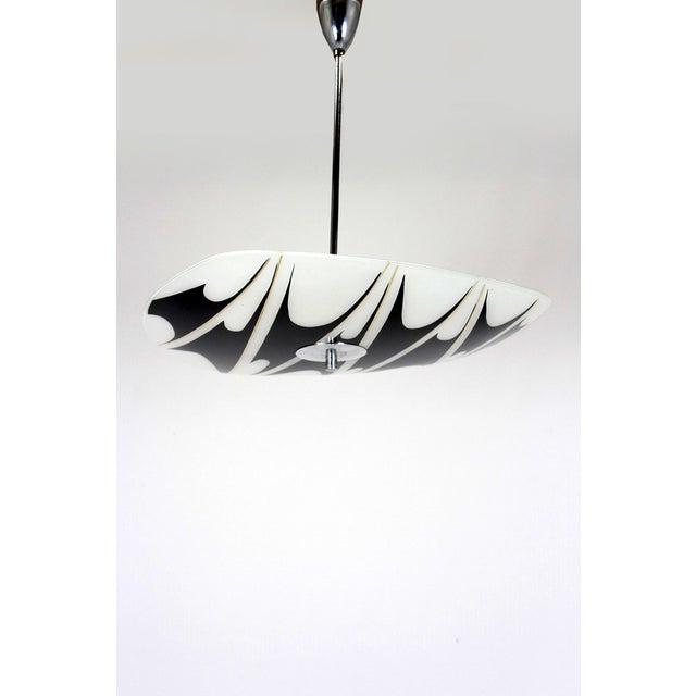 Large Vintage Czechoslovakian Opaline Glass Pendant Lights, 1970s, Set of 2 For Sale - Image 6 of 18