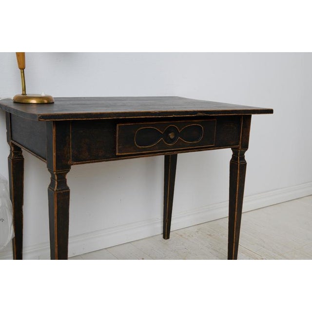 Swedish Empire Desk in Rustic Paint For Sale - Image 10 of 12