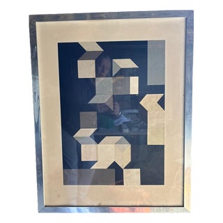 Abstract Geometric Composition, Print, Framed For Sale