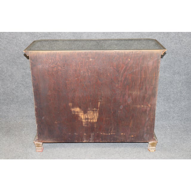 Hollywood Regency Vere Eglomise Chinoiserie Style Commode For Sale - Image 4 of 17