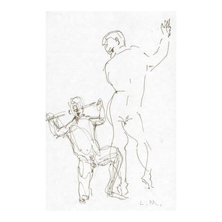 1970s Lillian Manney Male Nude Drawings For Sale