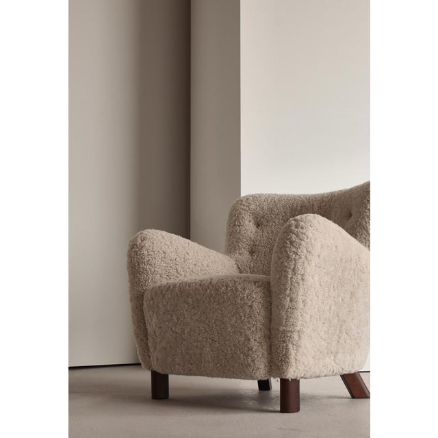 Scandinavian Modern Sheepskin Model FH-1669 Easy Chairs from Fritz Hansen, 1940s, Set of 2 For Sale - Image 12 of 17
