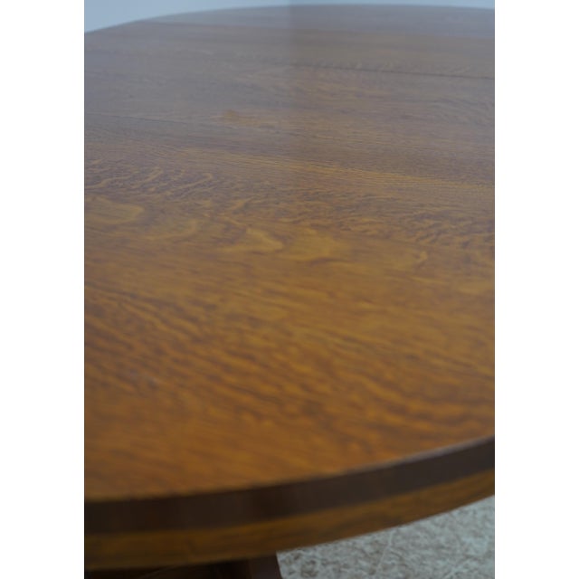 Stickley Mission Oak Split Pedestal Dining Table For Sale - Image 15 of 18