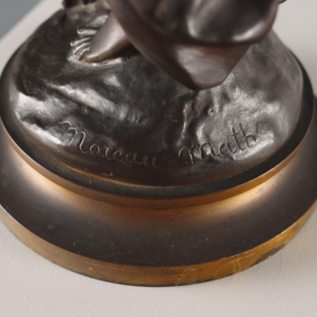 After M. Moreau, Sculpture of Venus and Love, 20th Century, Bronze For Sale - Image 9 of 10