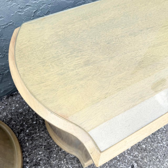 French Provincial Vintage French Provincial Burlwood Nightstands by Detroit Furniture - A Pair For Sale - Image 3 of 10