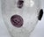 1960s Large Blenko Crackle Art Glass Vase Textured Clear Surface Purple Flowers For Sale - Image 16 of 18