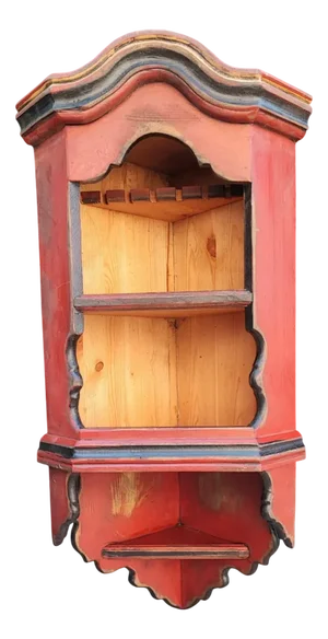 Art Deco Wooden Corner Cabinet, 1930s