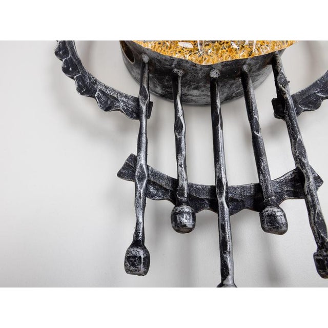 Brown Mid-Century Murano Wall Sconce attributed to Tom Ahlström and Hans Ehrlich, 1960s For Sale - Image 8 of 14