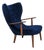 Pragh Armchair in Navy Pierre Frey Velvet from Madsen & Schübel, Denmark, 1950s For Sale