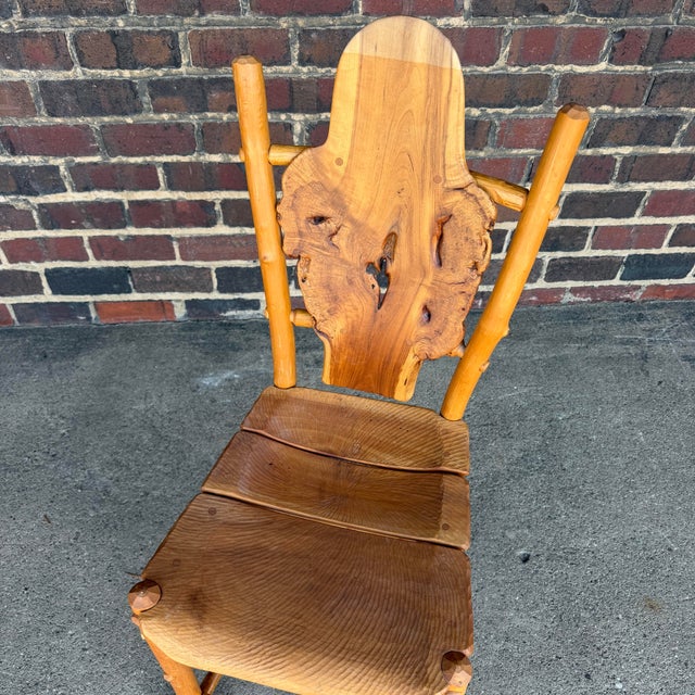 Set of 4 Adirondack Rustics Studio Handmade Live Edge Barstools Multi Wood For Sale - Image 9 of 12