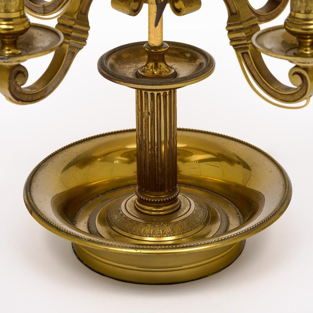 Vintage Empire Style, Large French Bouillotte Lamp For Sale In Austin - Image 6 of 9