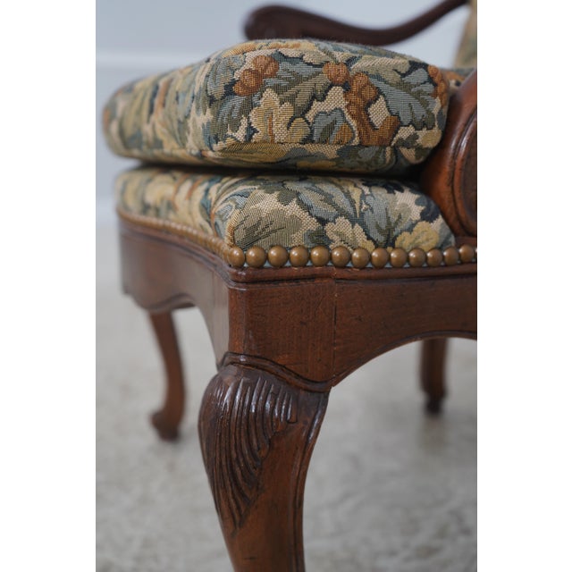 Set of 6 French Louis XV Style Tapestry Dining Room Chairs For Sale - Image 12 of 18