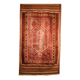 Antique Baluch Tribal Area Rug, Handwoven Wool Pile, Geometric Design For Sale