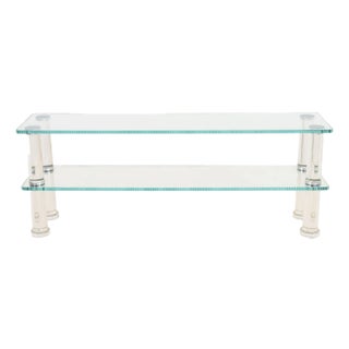 Late 20th Century Modern Lucite and Glass Two-Tier Etagere For Sale