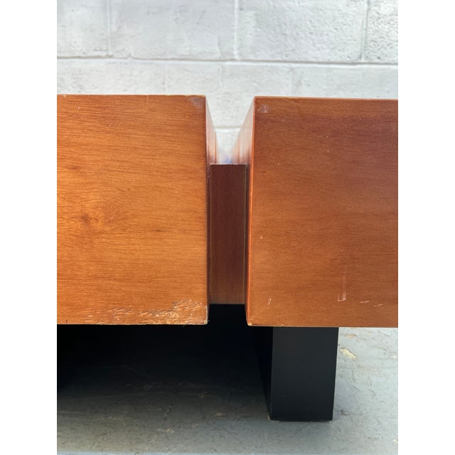 Late 20th Century Mid-Century Modern Style Square Wooden Coffee Table For Sale - Image 13 of 13
