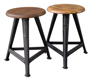Set of Wooden Stools from Rowac, 1920s