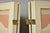 Vintage Oriental Fretwork Bone Lacquer Upholstered 6 Panel Room Divider Screen For Sale - Image 9 of 18
