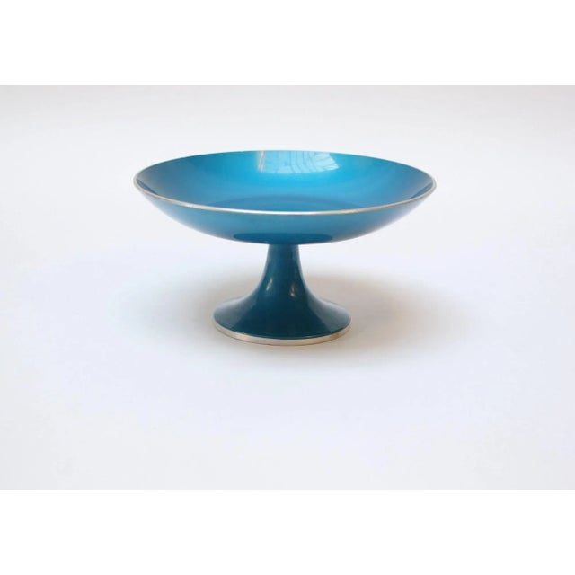 Blue Norwegian Modern Blue Enamel Compote by Bjørn Engø for Emalox For Sale - Image 8 of 8