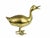 This charming vintage brass duck figurine captures a playful sense of character with its open-billed, "quacking" pose....