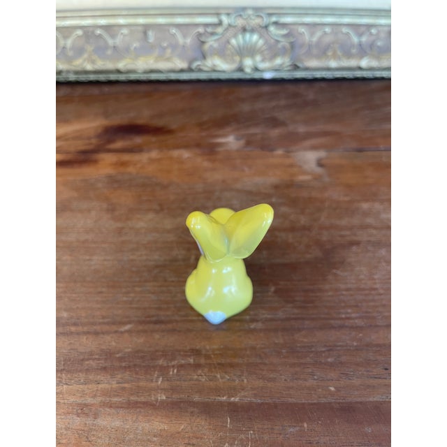 Yellow Vintage Mid-Century Yellow Porcelain Bunny Figurine by Villeroy & Boch, Germany. For Sale - Image 8 of 10
