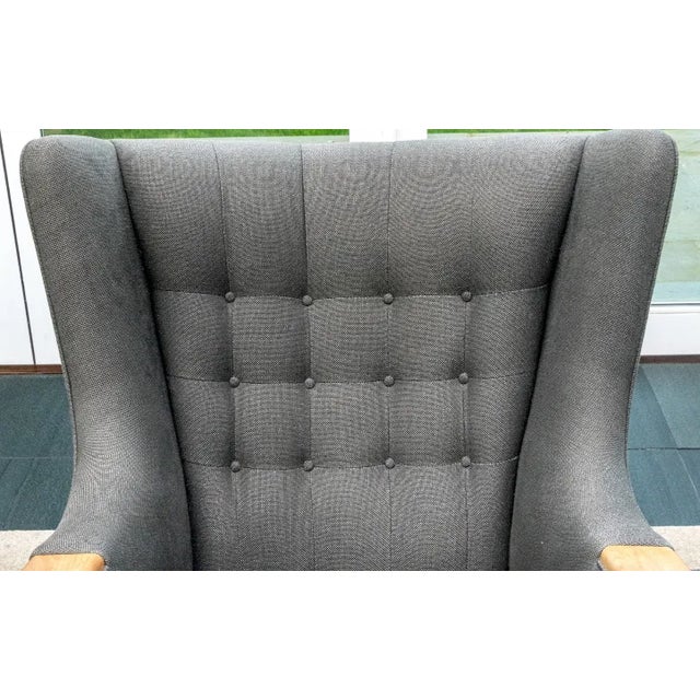 Wood Modernica Mid Century Style Hans Wegner Papa Bear Chair For Sale - Image 7 of 17