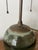 Petite 1930s Art Deco Smoke Blue-Green-Grey Art Glass Table Lamp With Patinated Metal Base For Sale In Los Angeles - Image 6 of 11