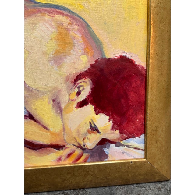 René Capone “To Love You From Afar” Original Painting, Signed, Circa 2000 For Sale In San Francisco - Image 6 of 12