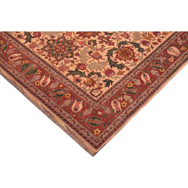 Rustic Kargahi 1980's Beige/Rust Wool Rug - 8'3'' X 10'10'' For Sale - Image 4 of 10
