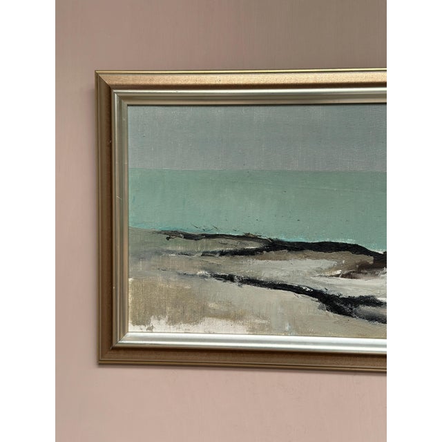 Mid-Century Modern Eric Cederberg, Coastal Landscape, 1950s, Oil on Canvas, Framed For Sale - Image 3 of 18