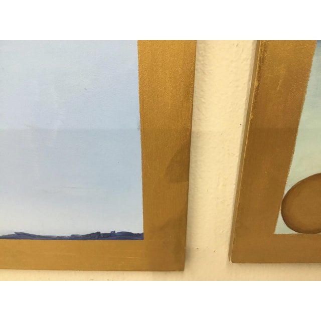 Paintings on Metal Panels by Leonarda Boughton - a Pair For Sale - Image 10 of 13