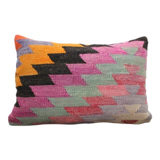 Turkish Kilim Decorative Pillow Cover - 15"x22.5" For Sale