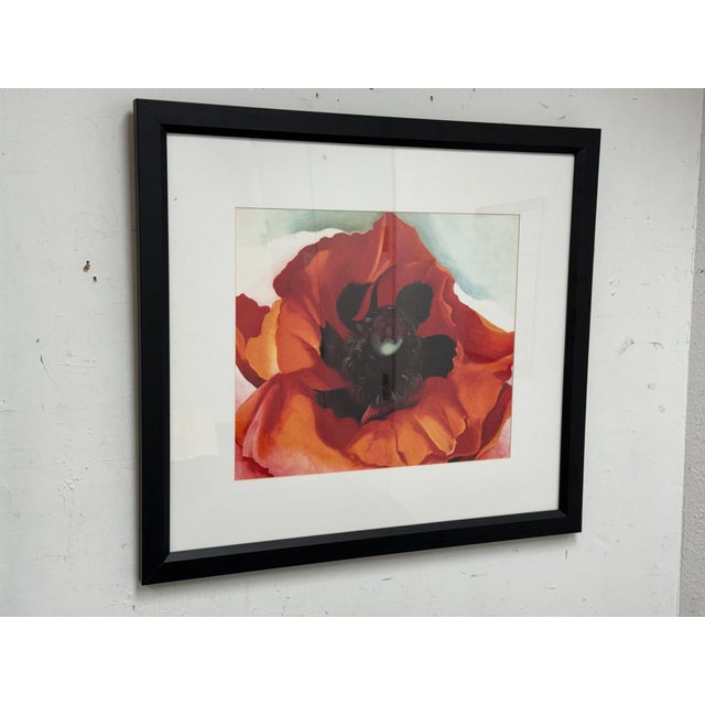 Georgia O'Keeffe Georgia O’Keeffe "Poppy" Z Gallerie Custom Framed Print, Circa 2005 For Sale - Image 4 of 12
