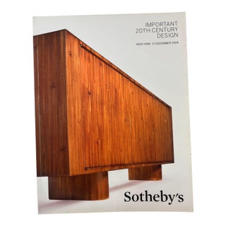 Sotheby's Important 20th C. Design New York 17 Dec 2014 Auction Catalogue For Sale