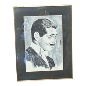 Vintage Framed Mid-Century Hollywood Portrait Signed
