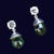 Evening Earrings of Genuine Zircons and Green Tourmalines - 2 Pieces For Sale In Raleigh - Image 6 of 6