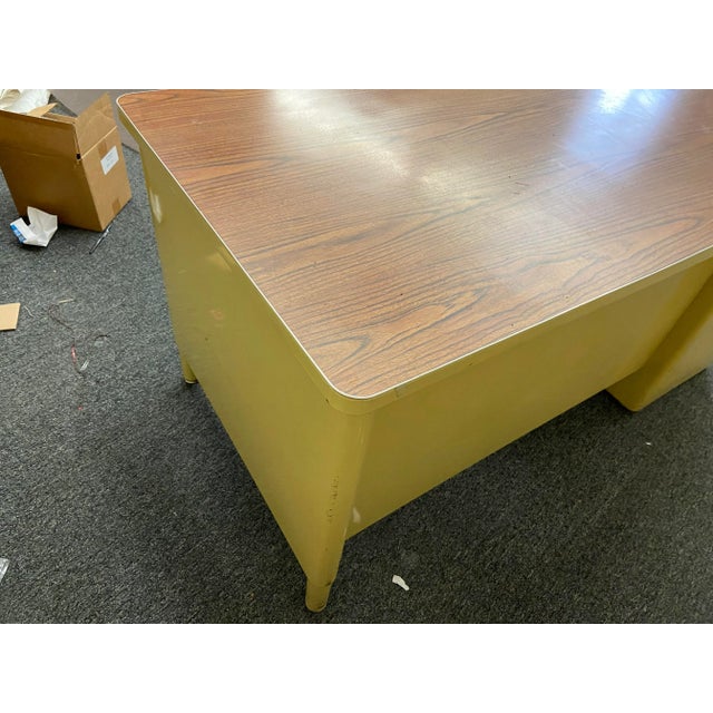 1970s 1970s Vintage Mid Century Modern Tanker Desk For Sale - Image 5 of 9