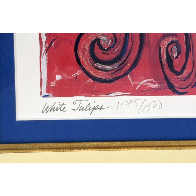 Signed and Framed Limited Edition Michele Kennedy Lithograph 'White Tulips' Numbered '1175/1500' For Sale - Image 10 of 16